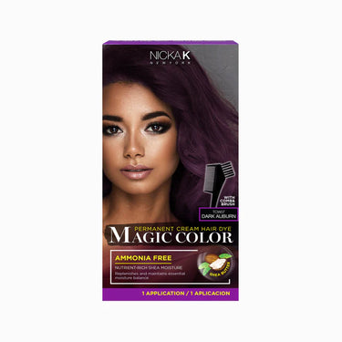 Nicka K Magic Color Permanent Cream Hair Dye – TCW07 Dark Auburn - ANNS BEAUTY SUPPLY